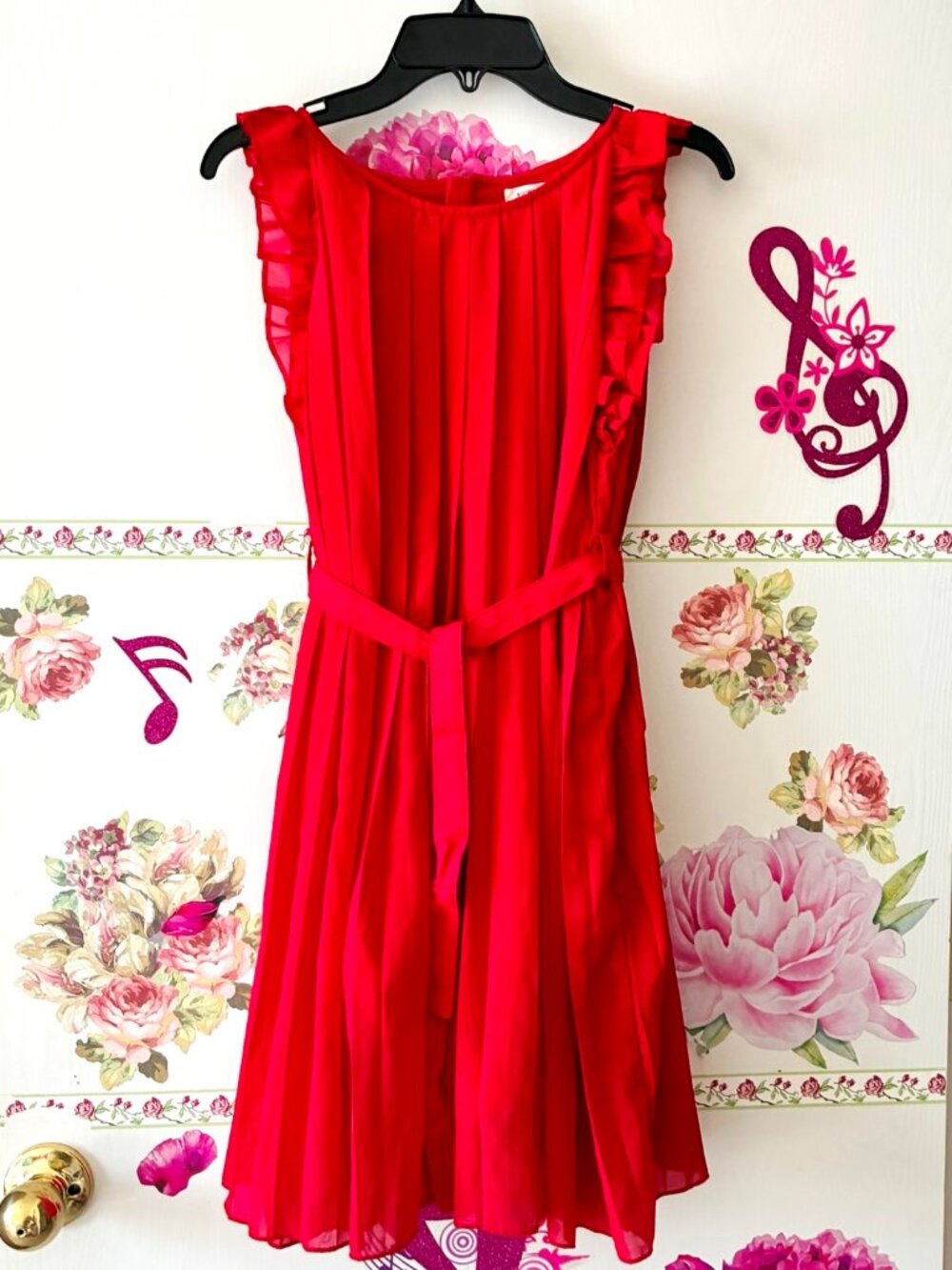 RICHIE HOUSE Red Girls Pleated Formal Dress 11 12 New with Tag